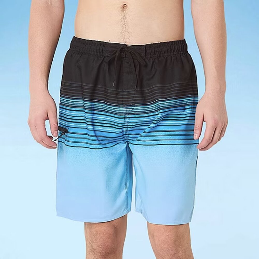Burnside blue swim trunk mens shorts size Large NWT